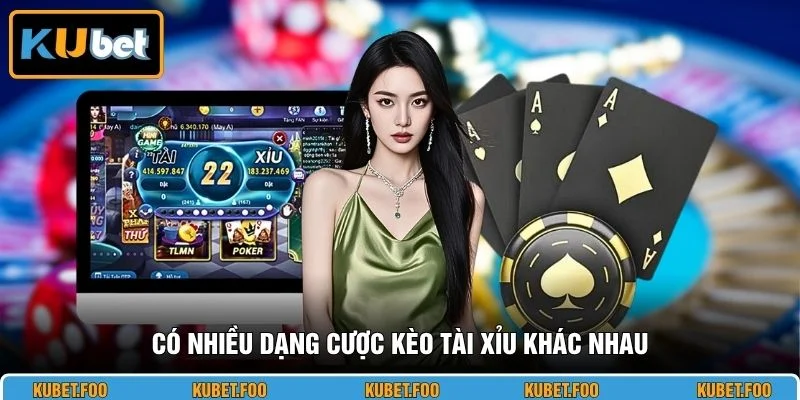 Có nhiều dạng cược kèo tài xỉu khác nhau 